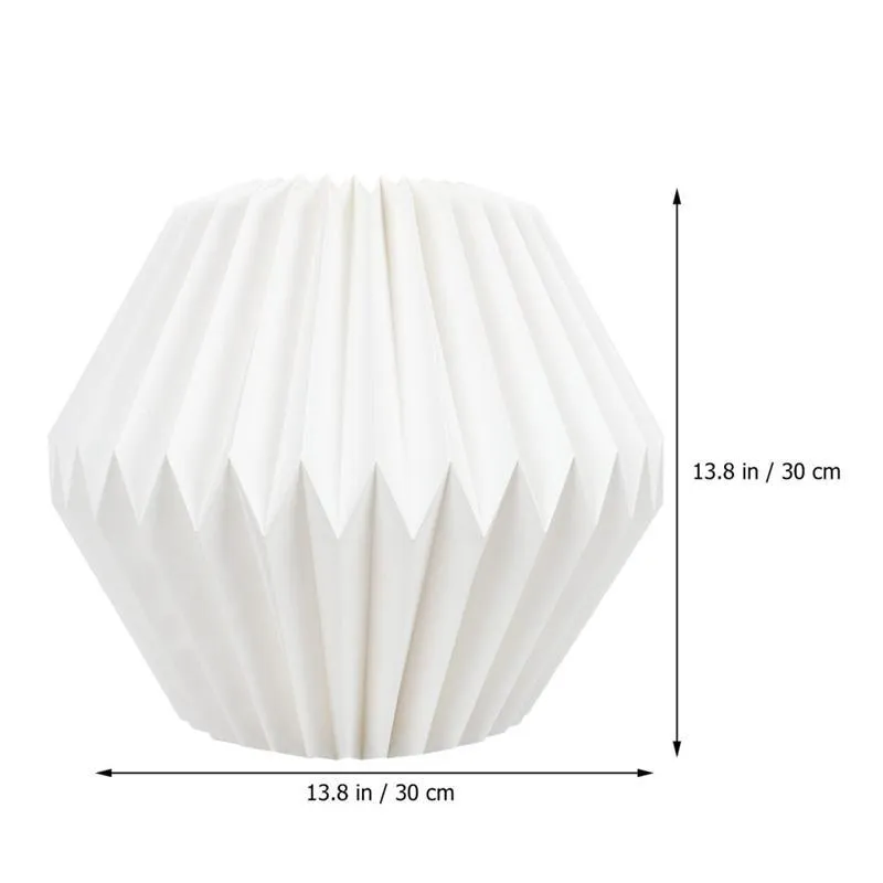 Origami creative paper pendant lampshade in waist drum shape with fine workmanship