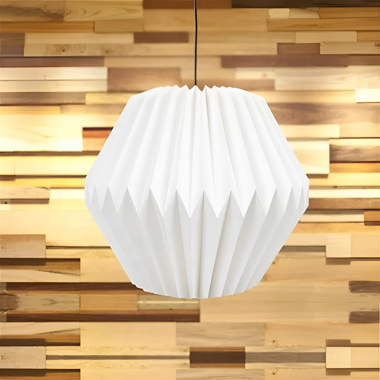 Origami creative paper pendant lampshade in waist drum shape with fine workmanship