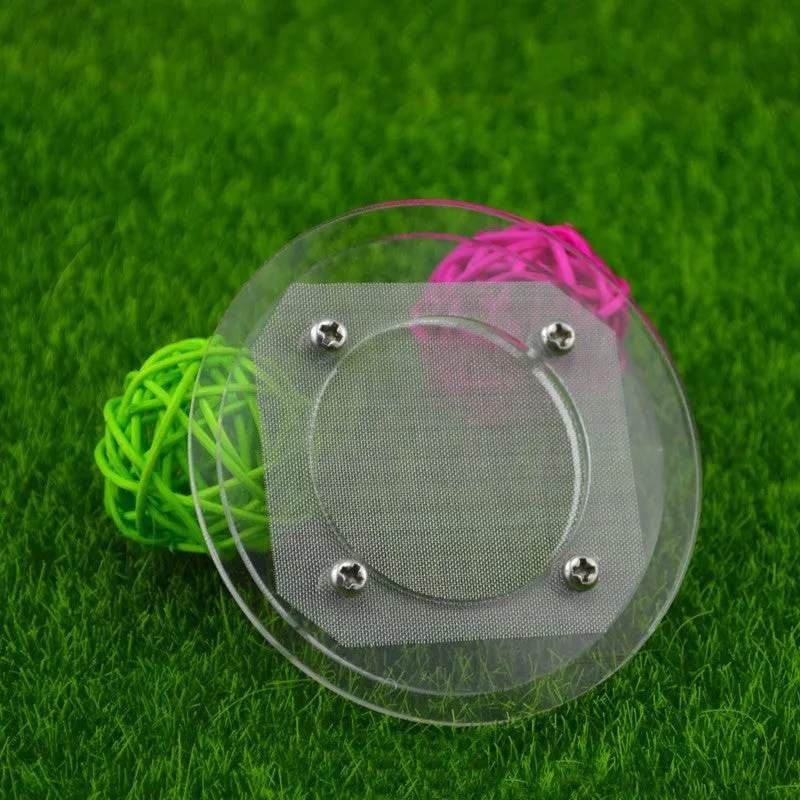 Stainless steel mesh acrylic ant escape cover with clear top and metal mesh
