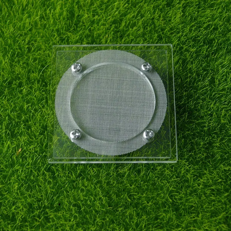 Stainless steel mesh acrylic ant escape cover with clear top and metal mesh