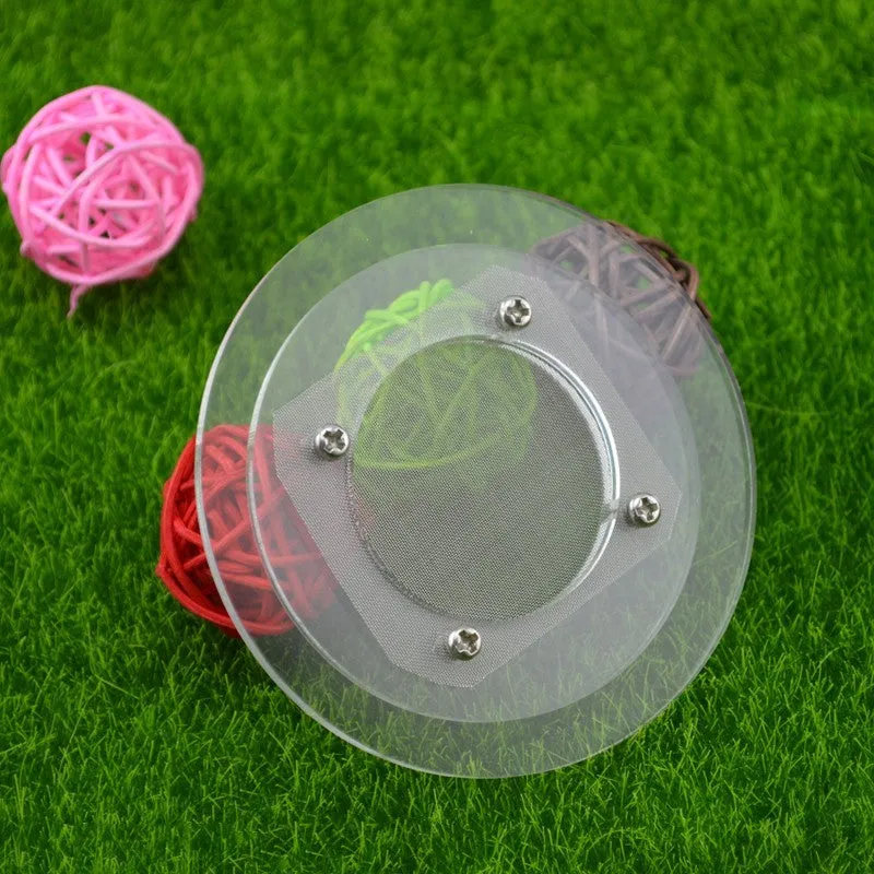 Stainless steel mesh acrylic ant escape cover with clear top and metal mesh