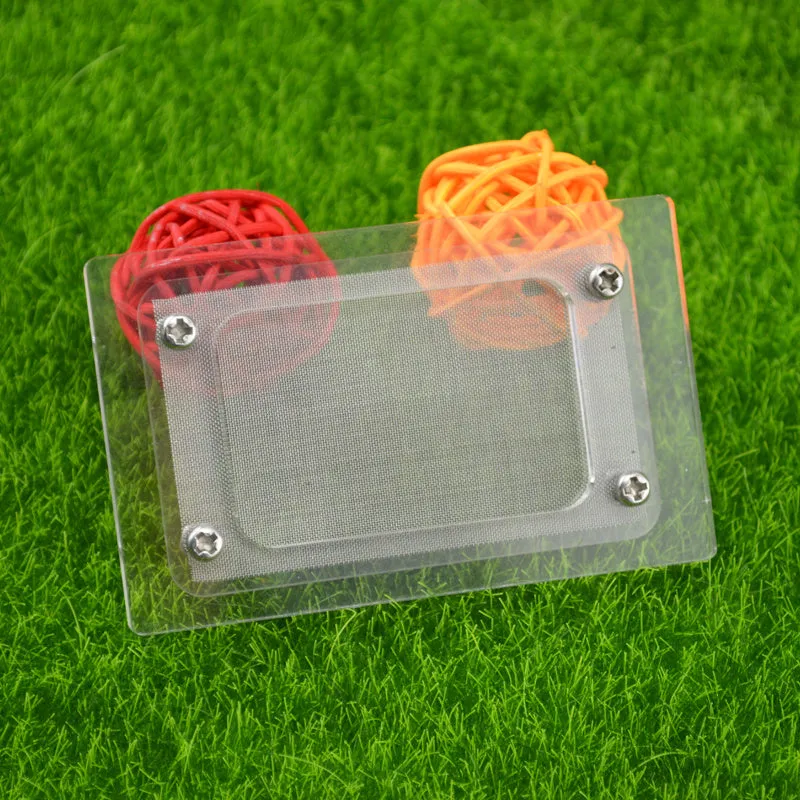 Stainless steel mesh acrylic ant escape cover with clear top and metal mesh