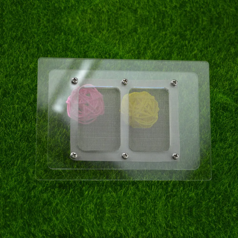 Stainless steel mesh acrylic ant escape cover with clear top and metal mesh