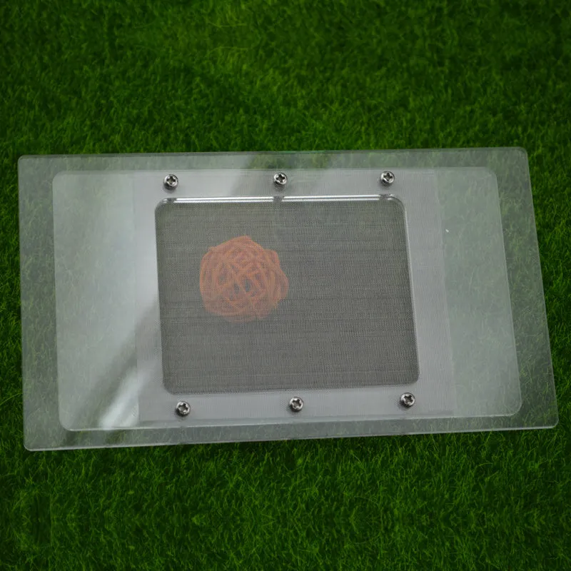 Stainless steel mesh acrylic ant escape cover with clear top and metal mesh