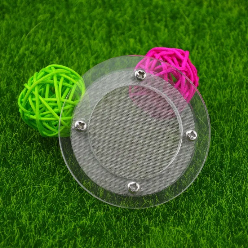 Stainless steel mesh acrylic ant escape cover with clear top and metal mesh
