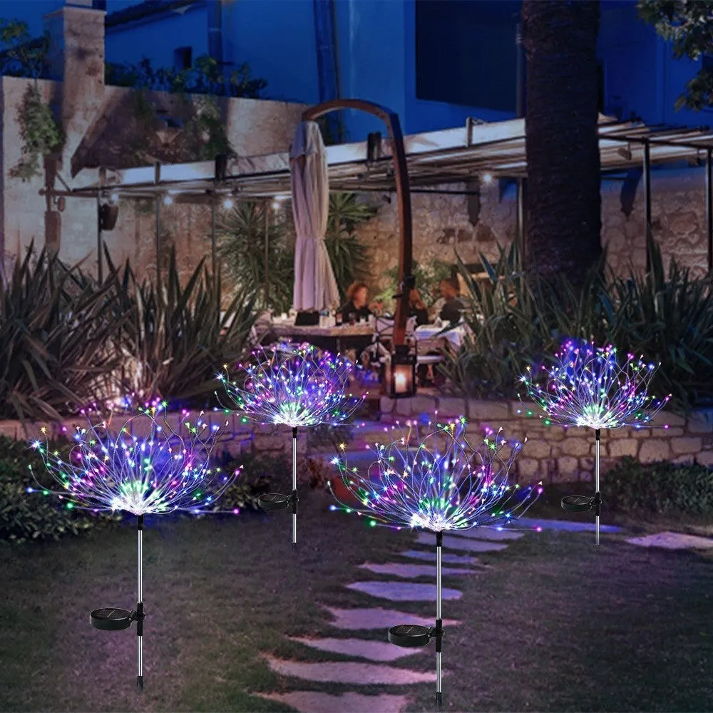Solar fireworks ground lamp 70cm plastic IP55 outdoor garden courtyard decorative lighting