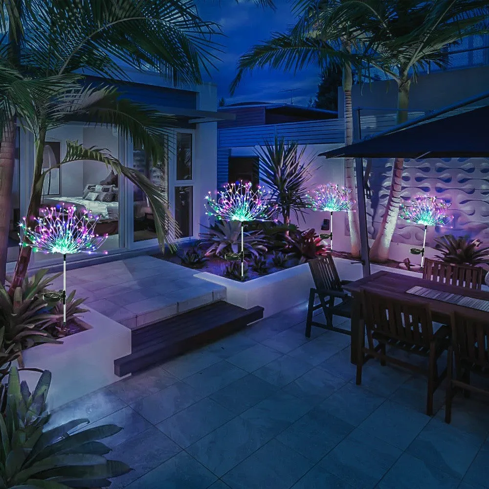 Solar fireworks ground lamp 70cm plastic IP55 outdoor garden courtyard decorative lighting
