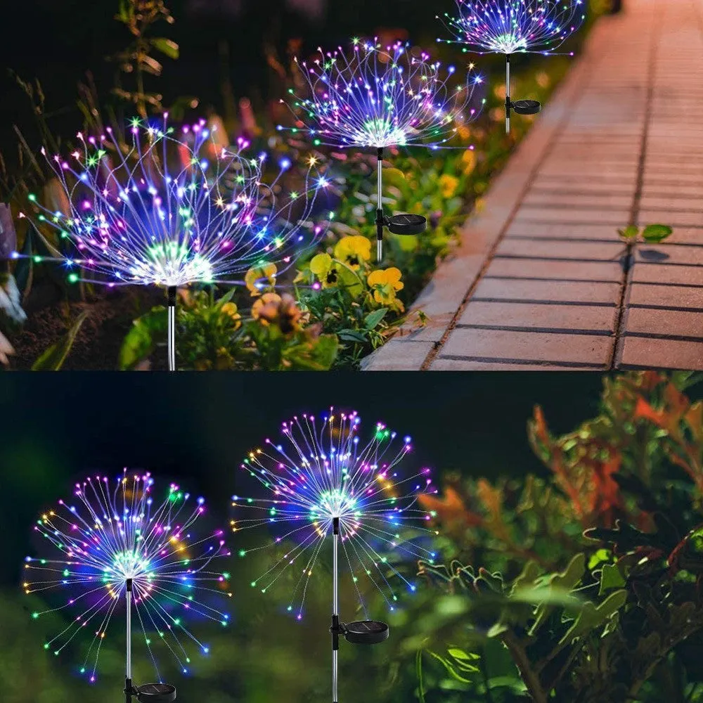 Solar fireworks ground lamp 70cm plastic IP55 outdoor garden courtyard decorative lighting