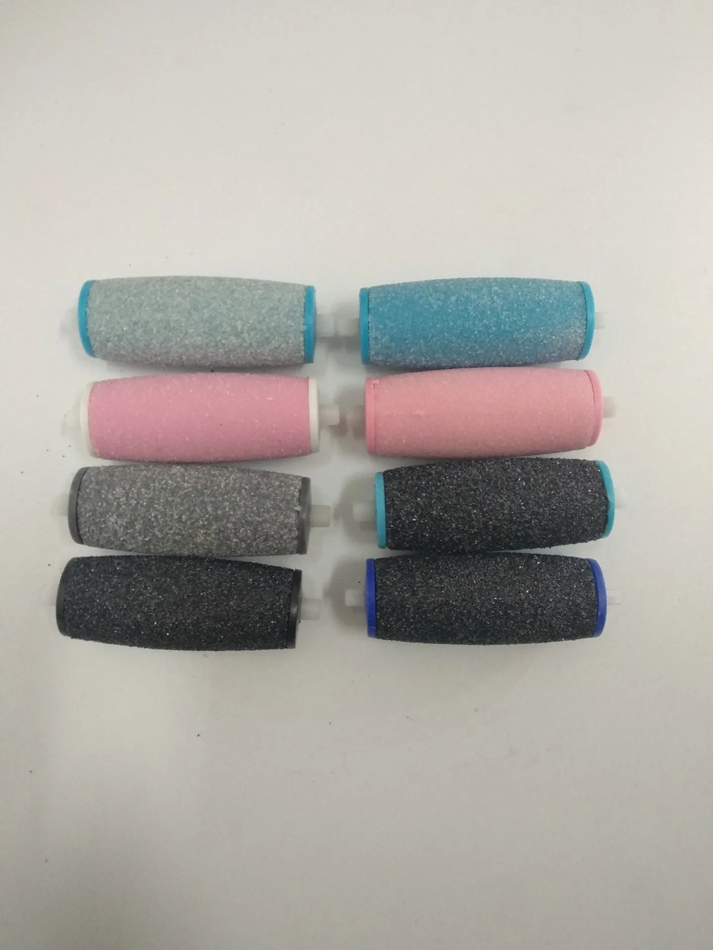 Silk soft electric foot sander grinding head replacement in black, blue, light blue, and pink for pedicure machines