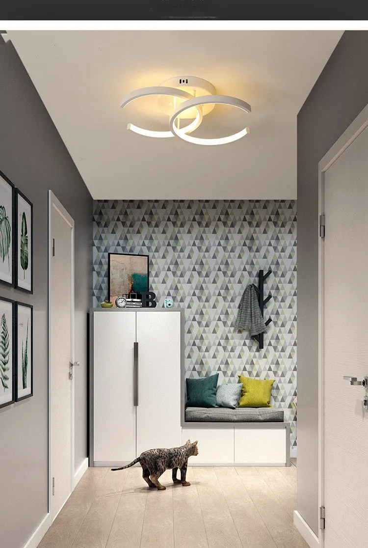 Commercial corridor aisle LED lighting fixture with round lampshade for hotel and restaurant use