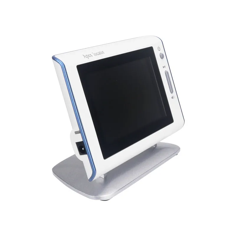 White dental root canal length measuring instrument with 4.5 inch colour screen
