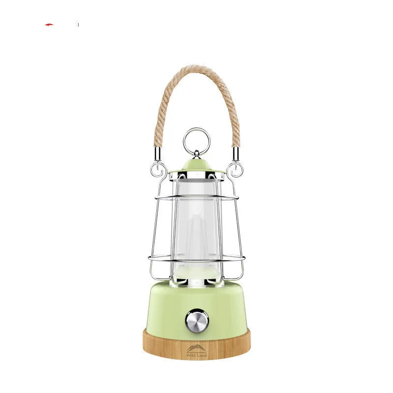 Retro horse lantern portable atmosphere light in black with LED and knob switch