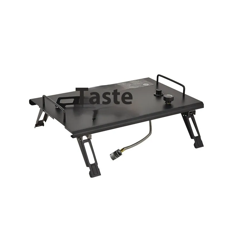 Outdoor camping portable foldable gas stove with black IGT bag and built-in ignition