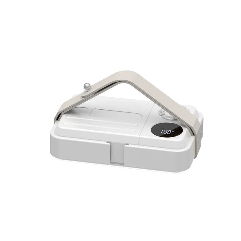 Outdoor camp light with 40 warm and 40 white LEDs, IP63 waterproof rating, 10000mAh battery, USB rechargeable