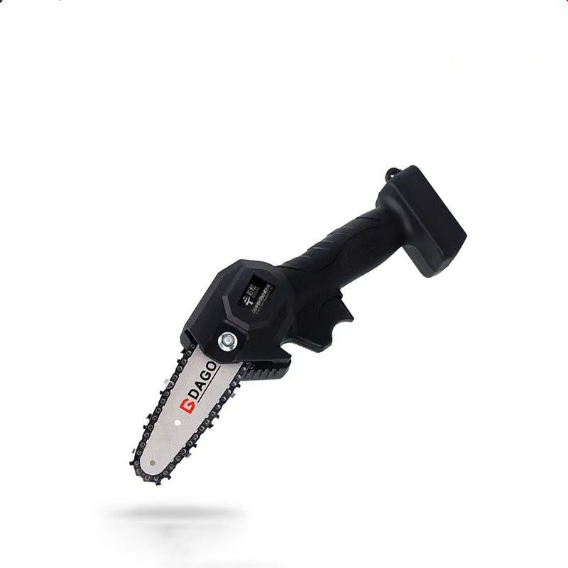 Wireless 6-inch lithium battery chainsaw with rechargeable battery and charger, EU model, green and black colour