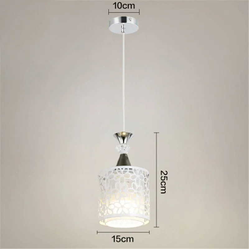 Single-head fishline pendant droplight with aluminum alloy body and LED lamp, 444mm overall, adjustable height 1m