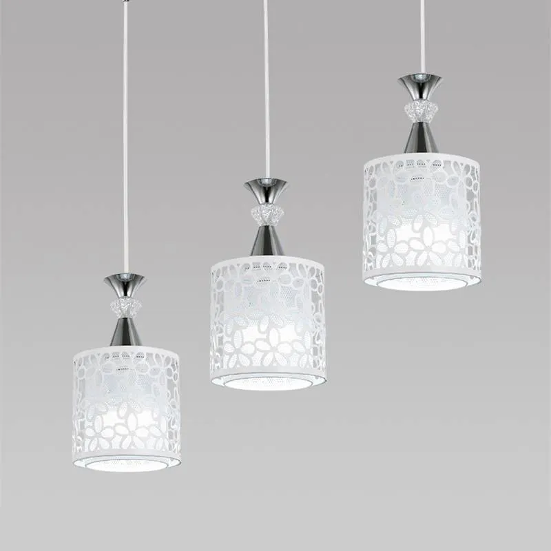 Single-head fishline pendant droplight with aluminum alloy body and LED lamp, 444mm overall, adjustable height 1m