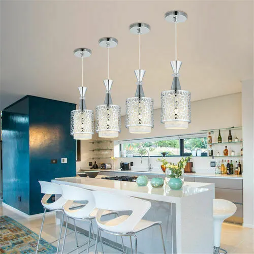 Single-head fishline pendant droplight with aluminum alloy body and LED lamp, 444mm overall, adjustable height 1m