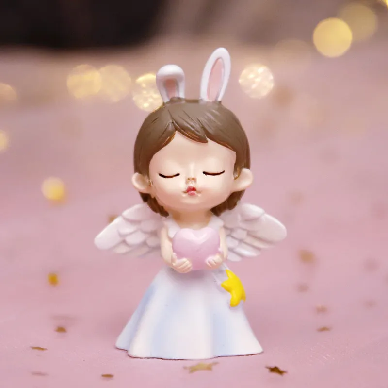 Angel wings star light made of synthetic resin with star and wing design, available in prayer or love style options