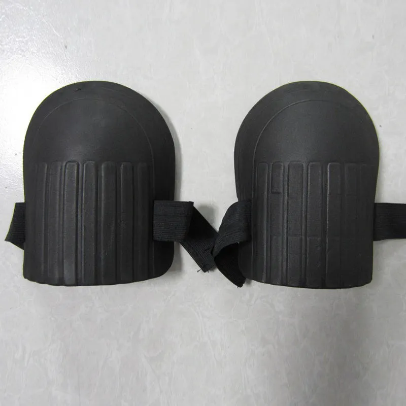 EVA knee pads in five colours showing 19cm length and 15cm width dimensions
