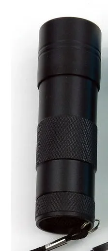 Black UVC LED UV torch light handheld currency detector with rear switch