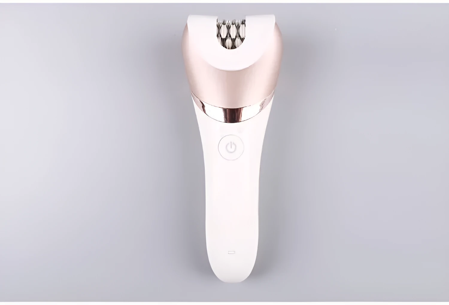 White five-in-one rechargeable ladies shaver plucker with whole body washing feature