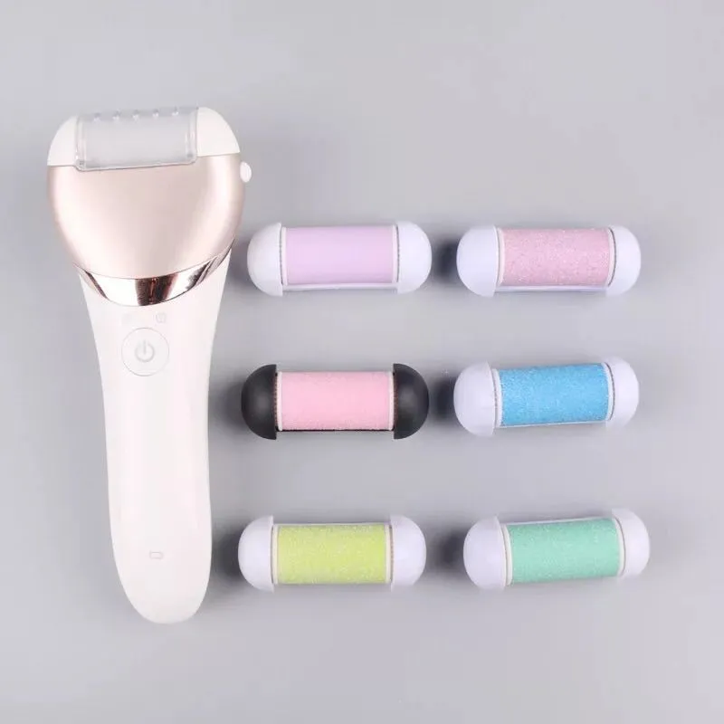 White five-in-one rechargeable ladies shaver plucker with whole body washing feature