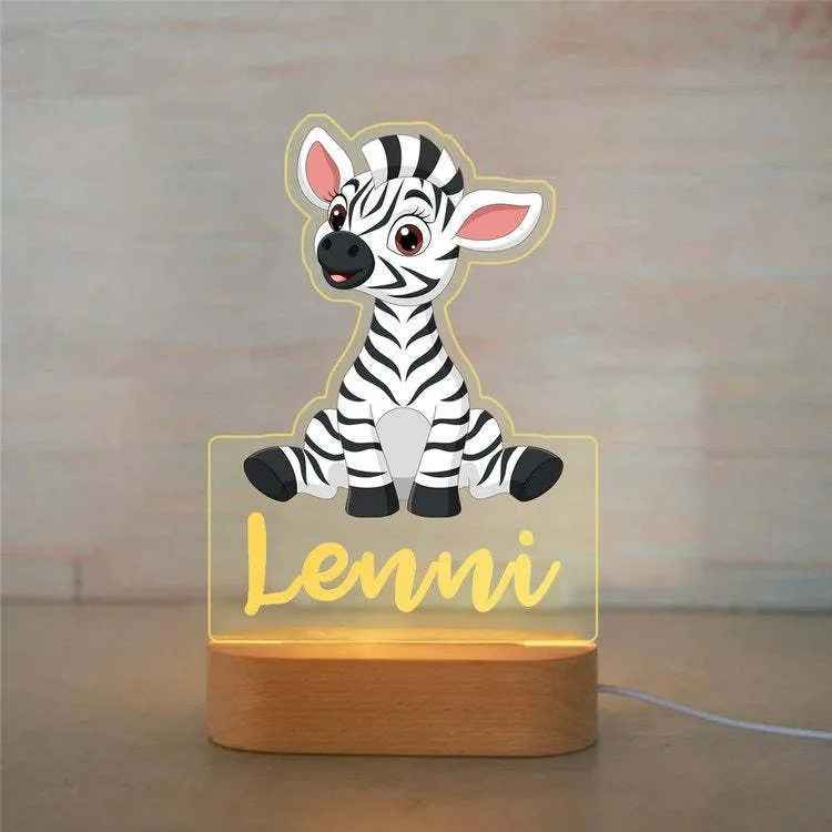 Wooden dinosaur night light with colourful glow, cartoon ornament style, USB powered, 26x15x6cm