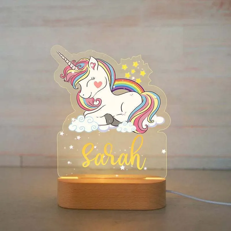 Wooden dinosaur night light with colourful glow, cartoon ornament style, USB powered, 26x15x6cm