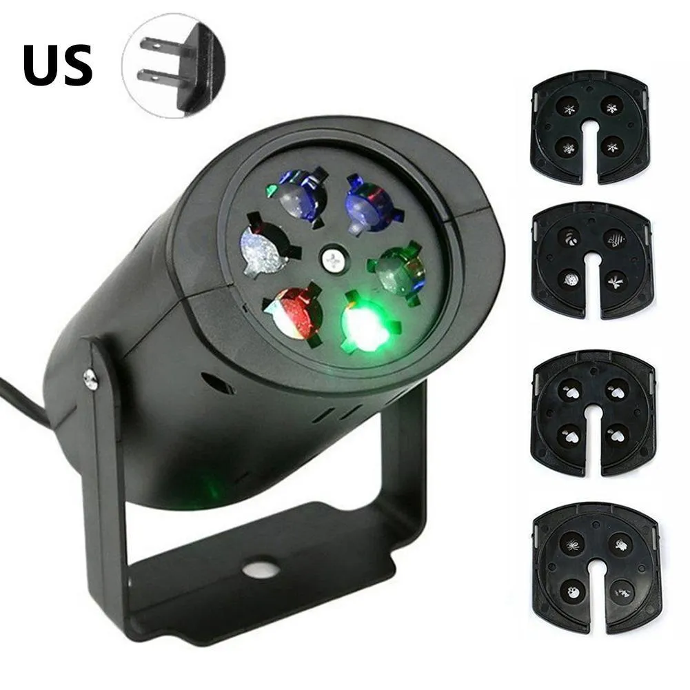 KD Kodi KD04 black LED stage light with four graphic flash laser patterns for indoor use
