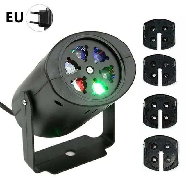KD Kodi KD04 black LED stage light with four graphic flash laser patterns for indoor use