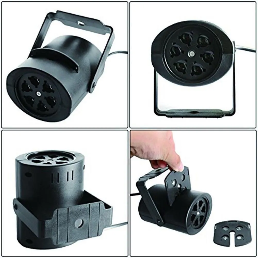 KD Kodi KD04 black LED stage light with four graphic flash laser patterns for indoor use