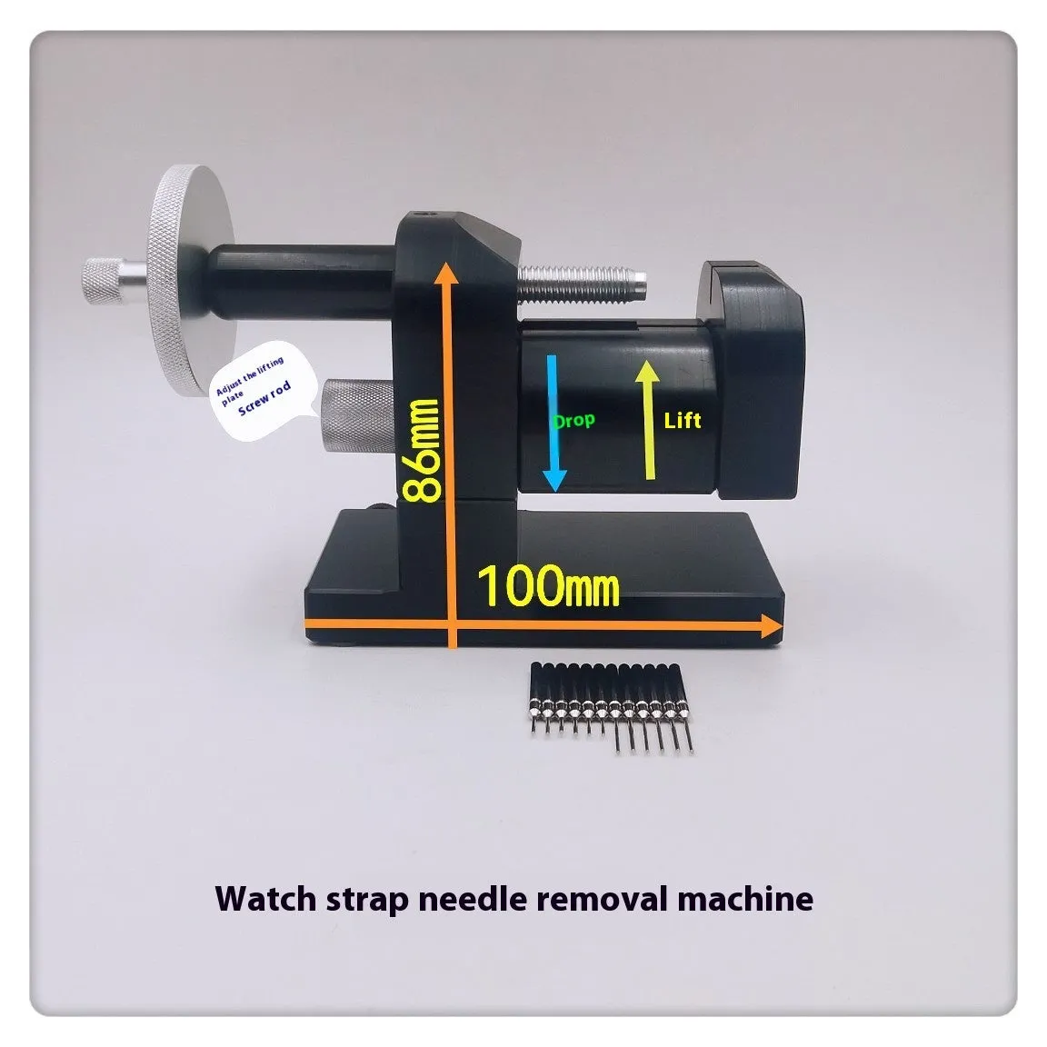 Alloy steel watch strap dismantling machine tool for watch repair.