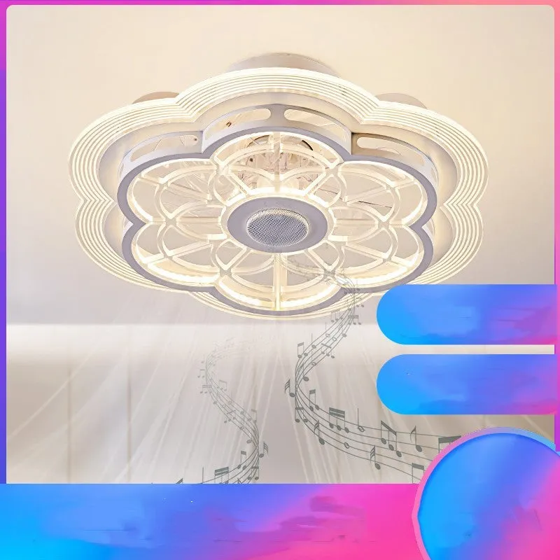 Chijia 8018 super quiet ceiling fan light with PMMA lampshade for bedroom and study in simple modern style