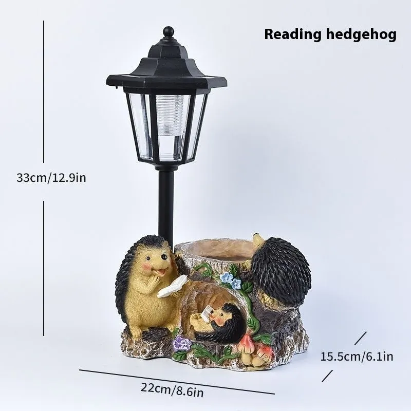 Solar hexagonal garden lamp with American country style design options