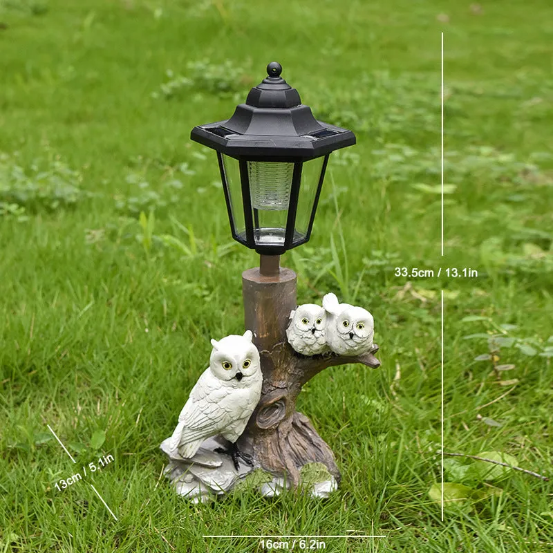 Solar hexagonal garden lamp with American country style design options