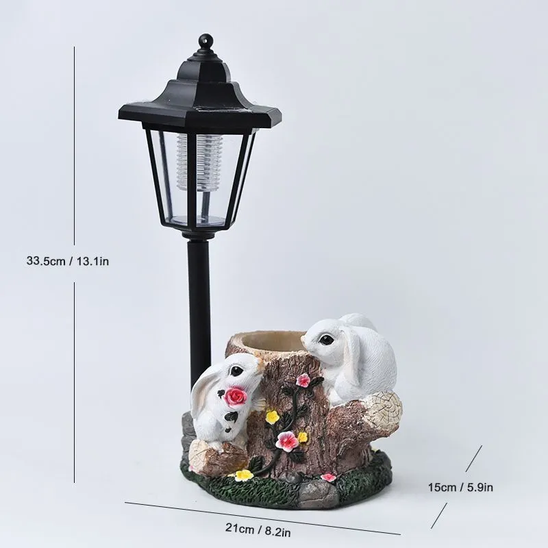 Solar hexagonal garden lamp with American country style design options