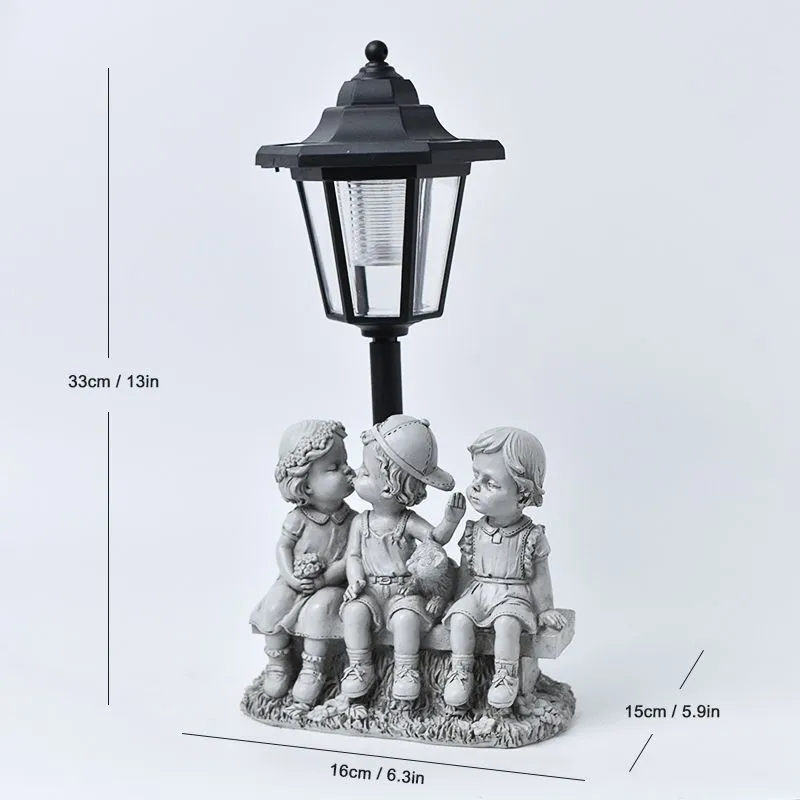 Solar hexagonal garden lamp with American country style design options