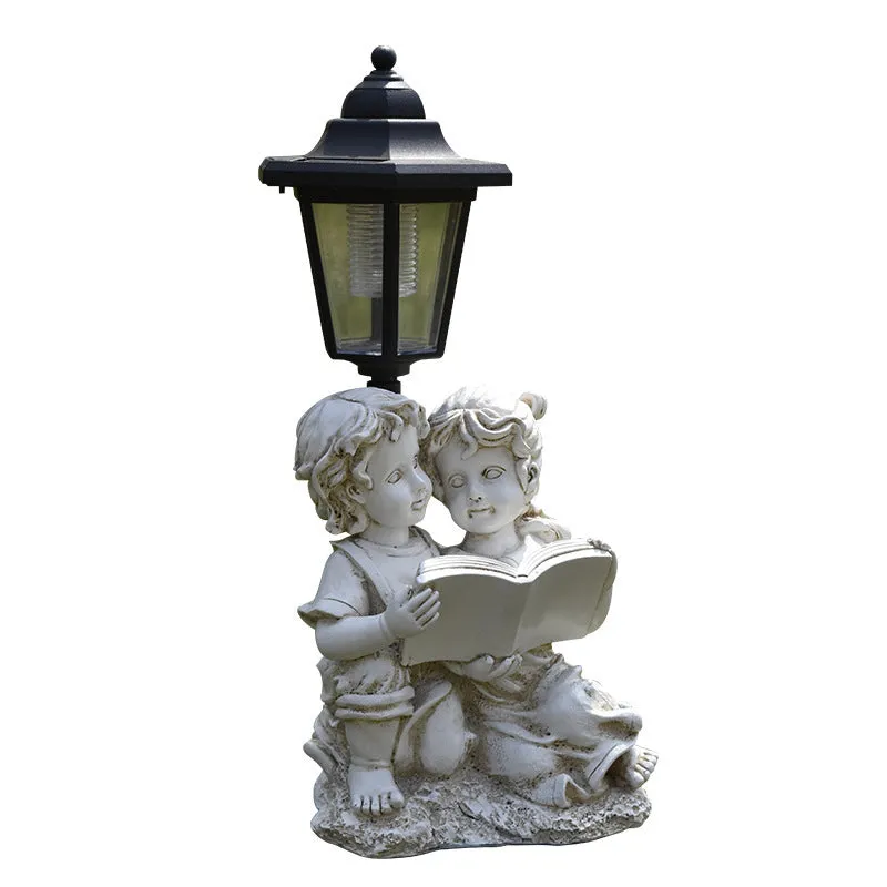 Solar hexagonal garden lamp with American country style design options