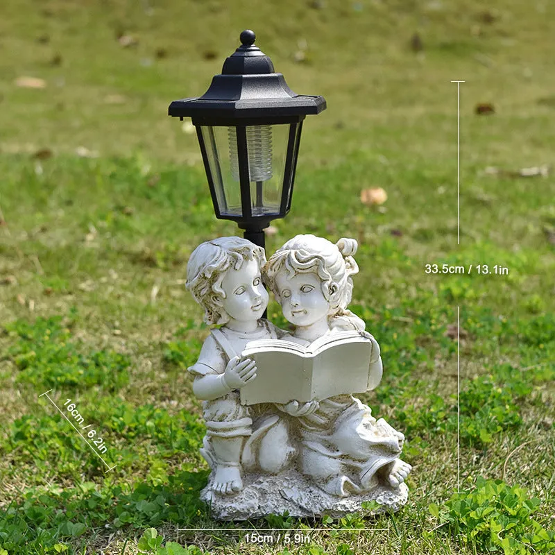 Solar hexagonal garden lamp with American country style design options