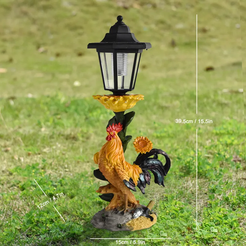 Solar hexagonal garden lamp with American country style design options