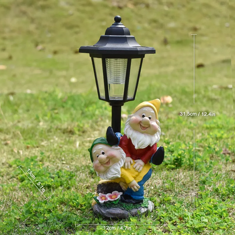 Solar hexagonal garden lamp with American country style design options