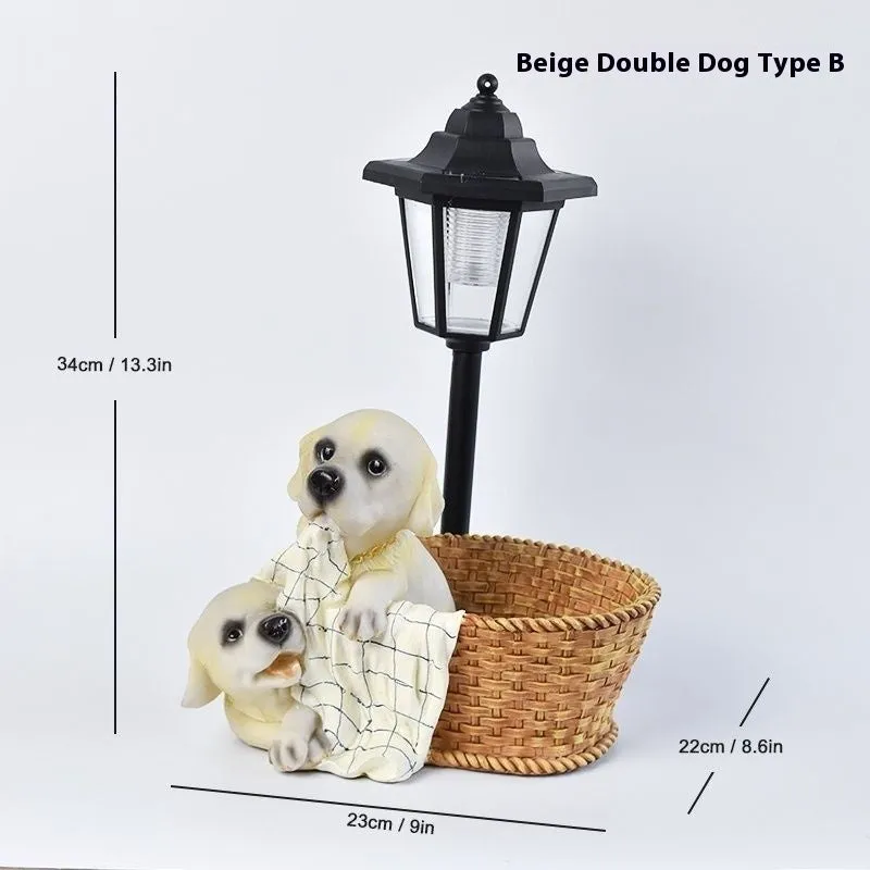 Solar hexagonal garden lamp with American country style design options