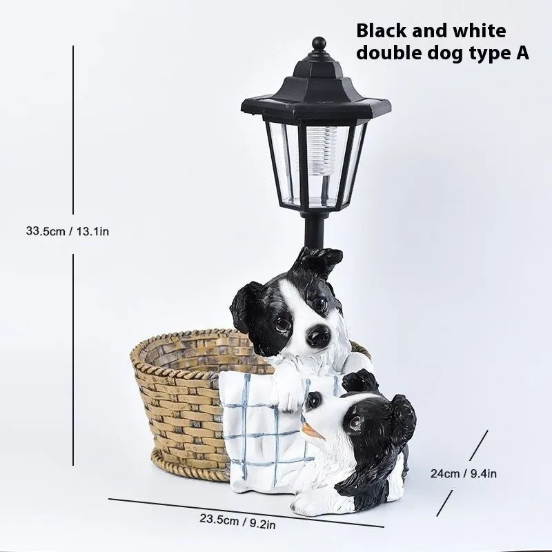 Solar hexagonal garden lamp with American country style design options