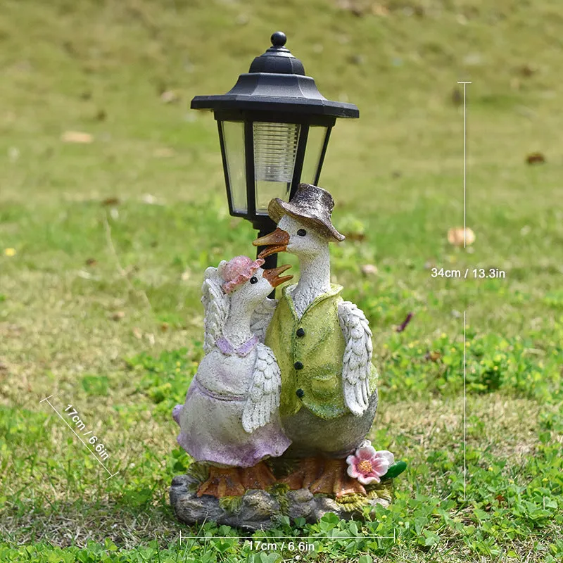 Solar hexagonal garden lamp with American country style design options