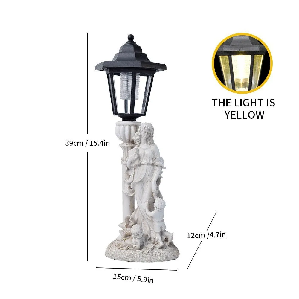 Solar hexagonal garden lamp with American country style design options