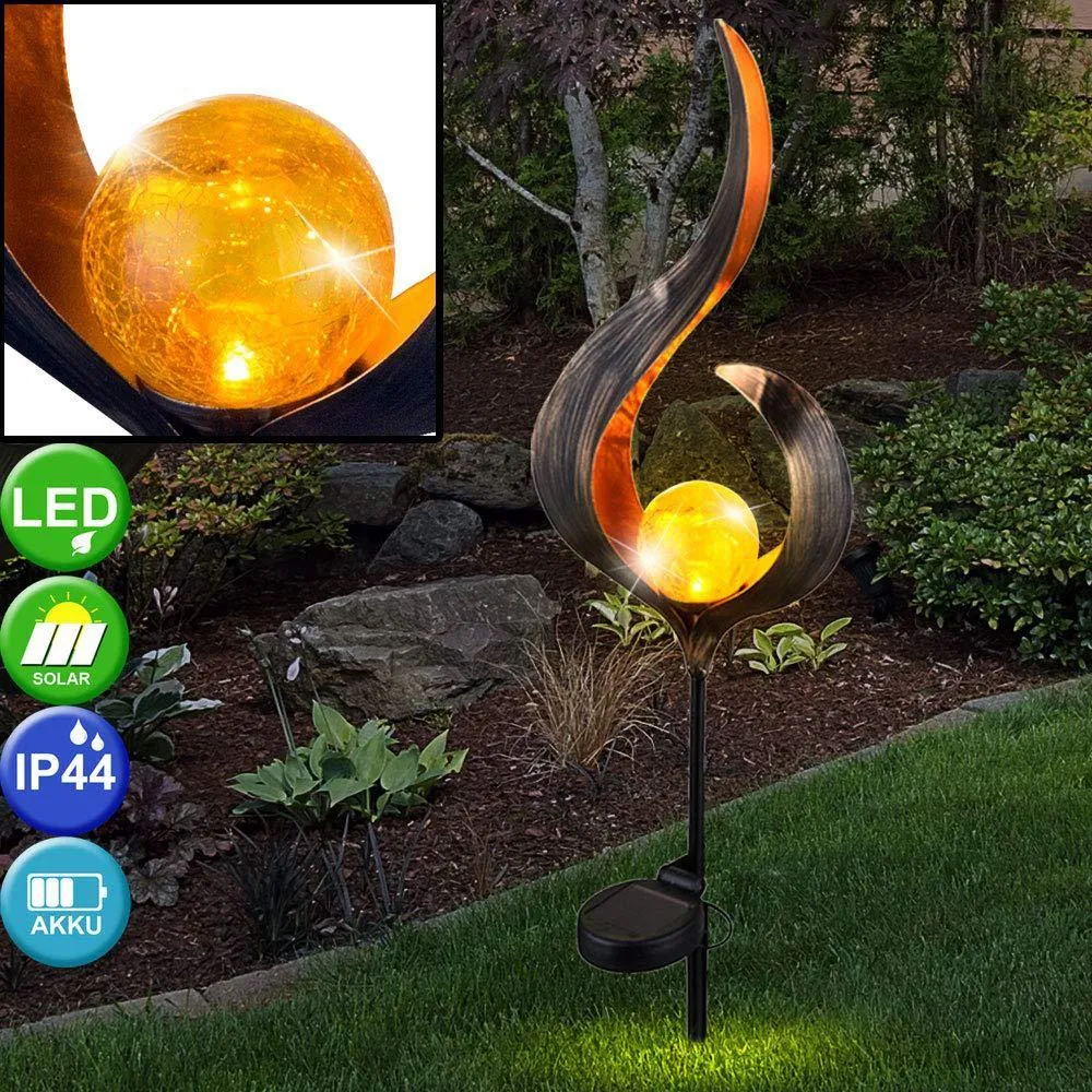 Solar garden light LED IP65 waterproof outdoor lawn plug-in decoration with 50mm size and solar panel