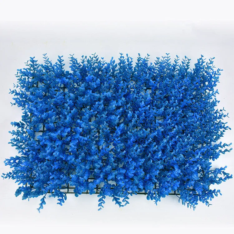 40cm by 60cm artificial lawn wall panel with green plastic petals for exterior wall decoration