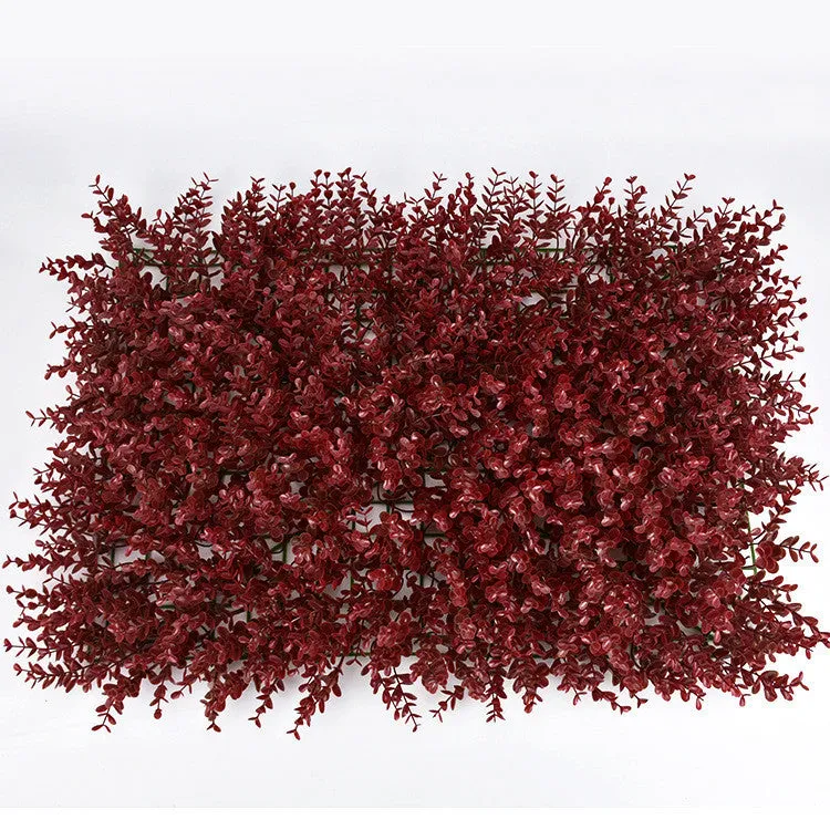 40cm by 60cm artificial lawn wall panel with green plastic petals for exterior wall decoration