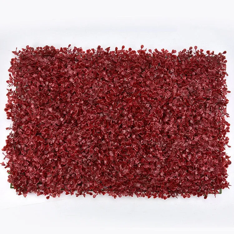 40cm by 60cm artificial lawn wall panel with green plastic petals for exterior wall decoration